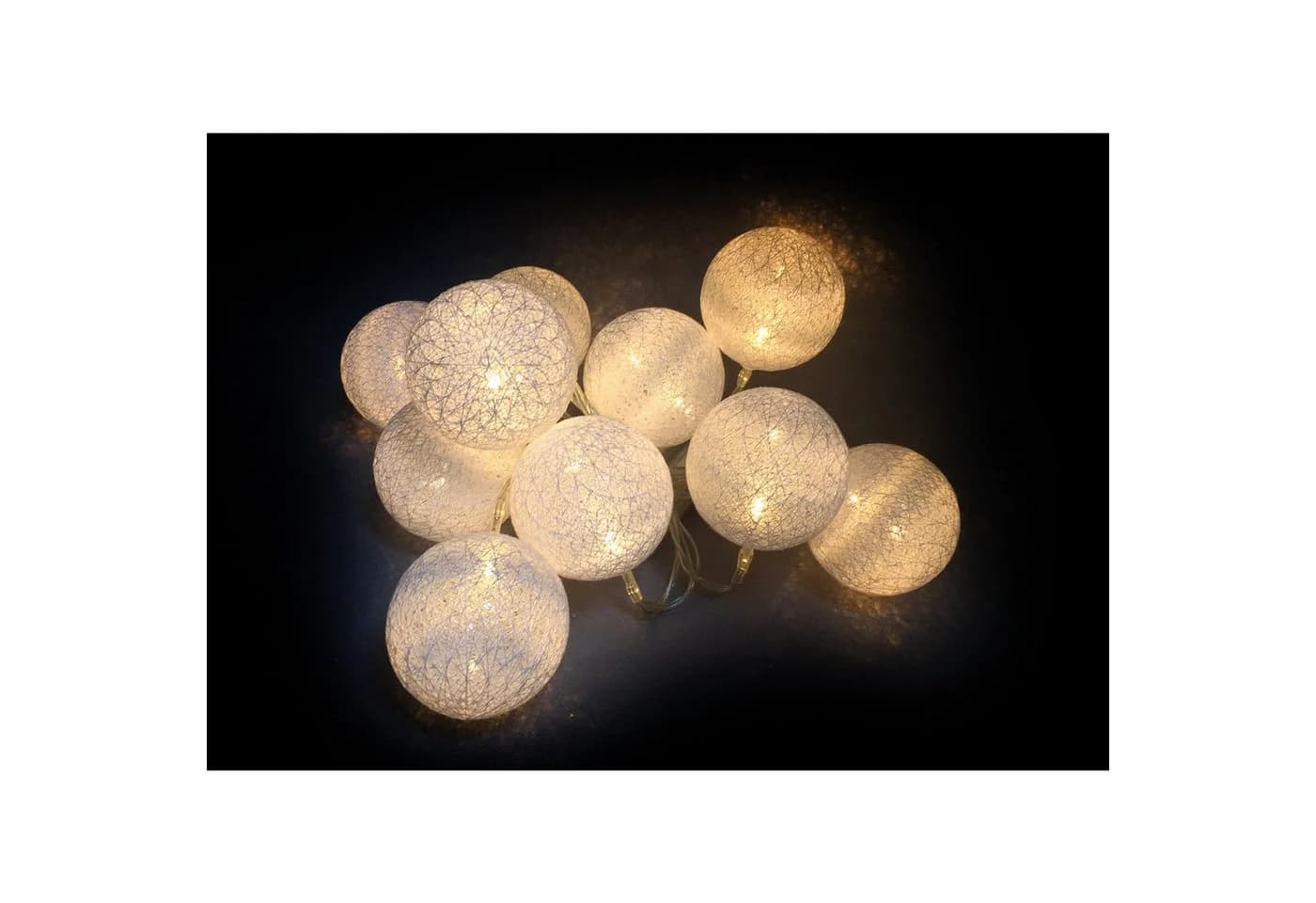 Mojawo Lichtervorhang 2 Stück LED Lichterkette warmweiß transparent - Bild 2