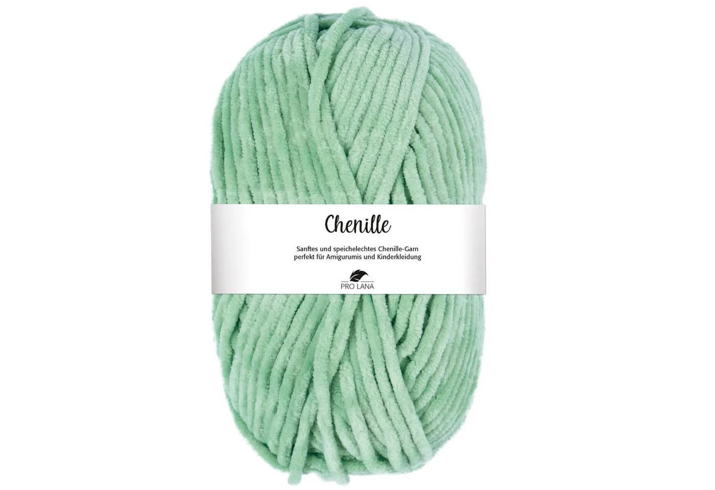 Pro Lana Chenille Garn Häkelwolle 100g Reseda Grün 110m - Bild 2