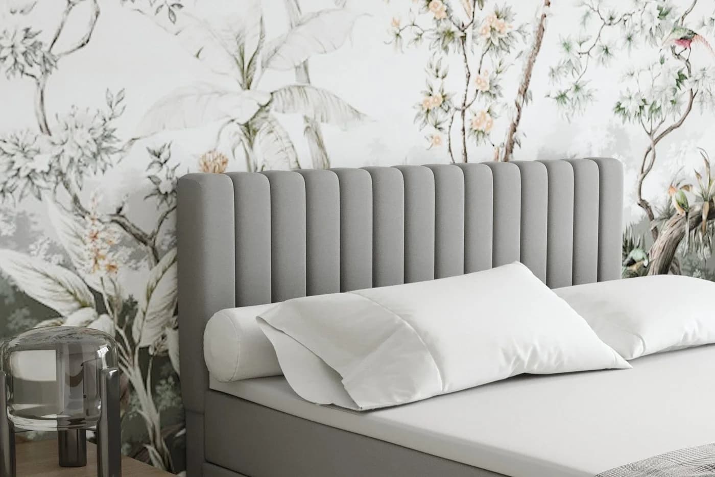 Homesy Boxspringbett EVEREST mit Bettkasten und Topper Grau - Bild 5