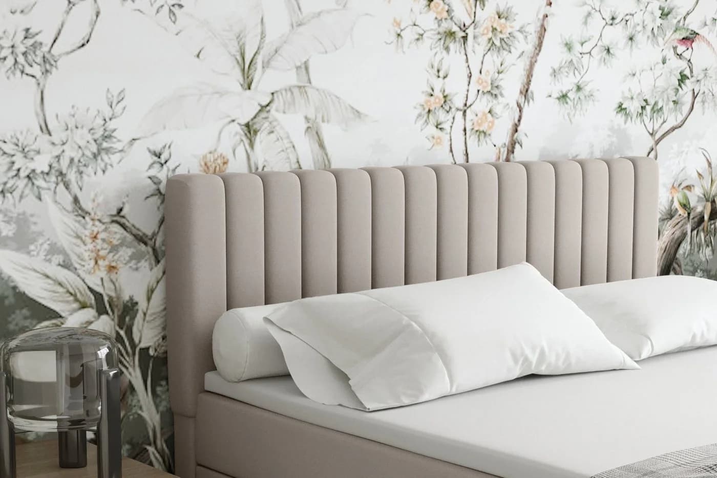 Homesy Boxspringbett EVEREST Beige mit Bettkasten und Topper - Bild 5