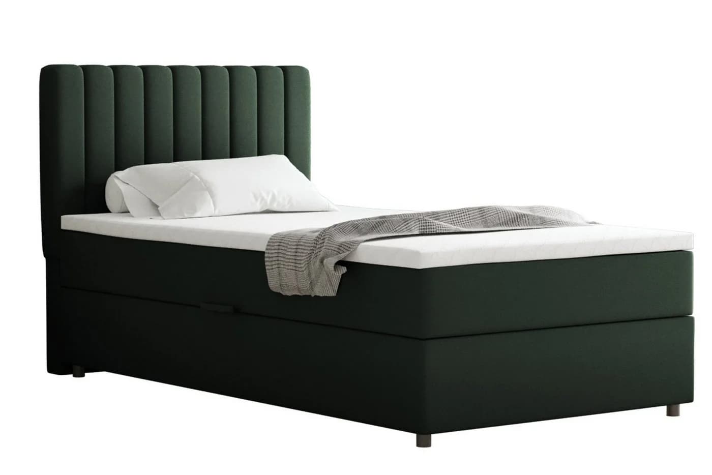 Homesy Boxspringbett EVEREST mit Bettkasten und Topper Grün - Bild 2