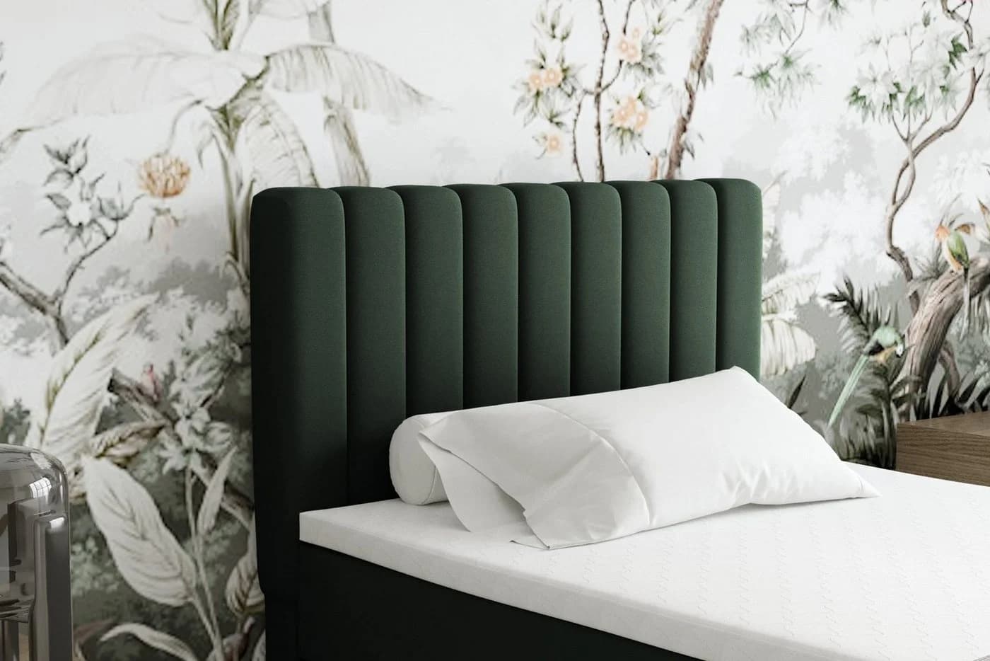 Homesy Boxspringbett EVEREST mit Bettkasten und Topper Grün - Bild 5