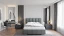 Homesy Polsterbett BLISS Metallrahmen mit Lattenrost Grau Bild 1