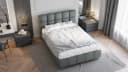 Homesy Polsterbett BLISS Metallrahmen mit Lattenrost Grau Bild 3