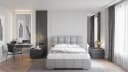 Homesy Polsterbett BLISS Grau Metallrahmen mit Lattenrost Bild 1