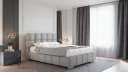Homesy Polsterbett BLISS Grau Metallrahmen mit Lattenrost Bild 2