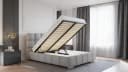 Homesy Polsterbett BLISS Grau Metallrahmen mit Lattenrost Bild 5