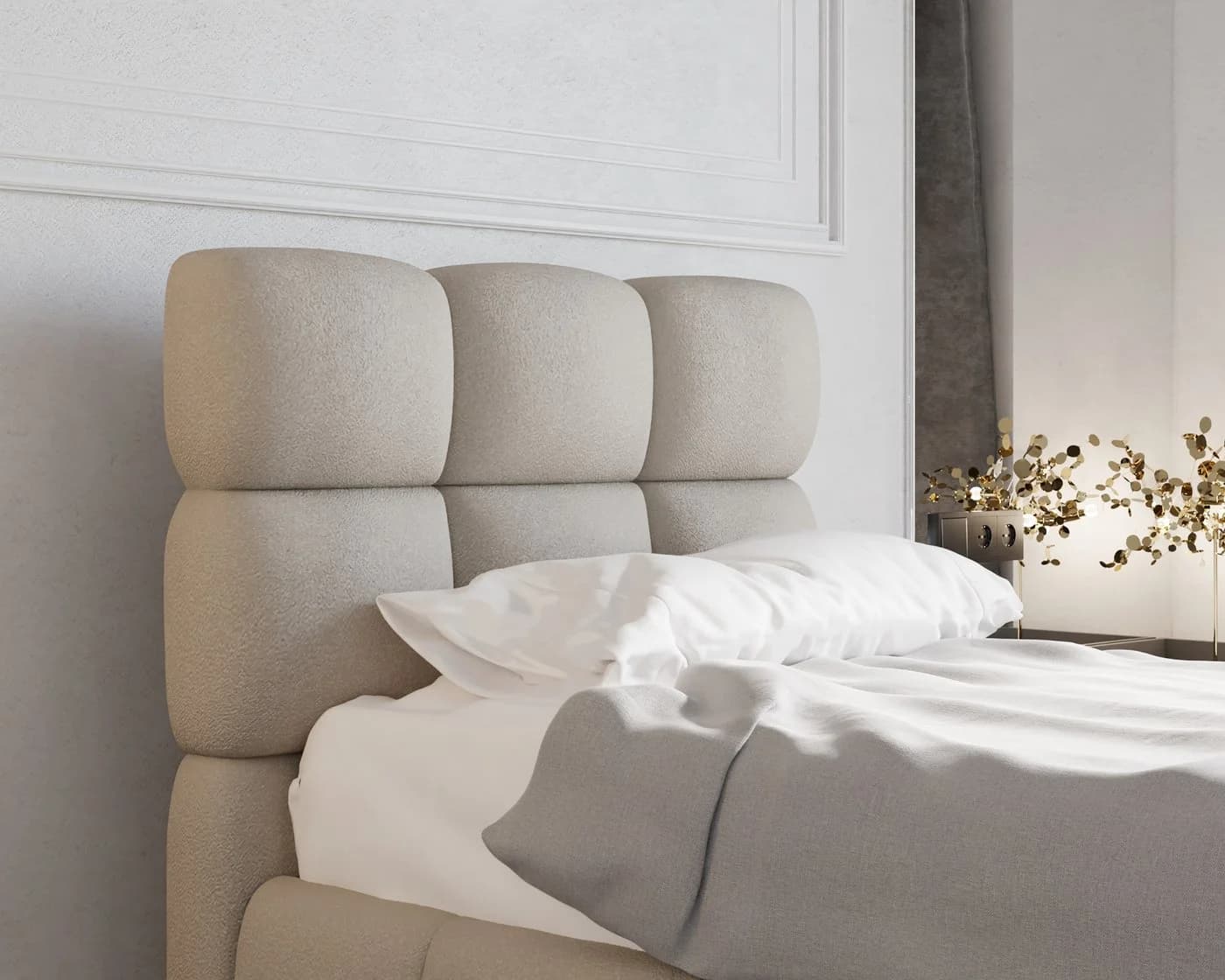 Homesy Polsterbett Bliss Braun RAVEN Stoff mit Bettkasten - Bild 4