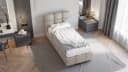 Homesy Polsterbett Bliss Braun RAVEN Stoff mit Bettkasten Bild 3
