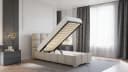 Homesy Polsterbett Bliss Braun RAVEN Stoff mit Bettkasten Bild 5