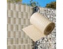 NYVI Sichtschutzstreifen Privafence 255x19 cm Beige HDPE 3D Optik Bild 3