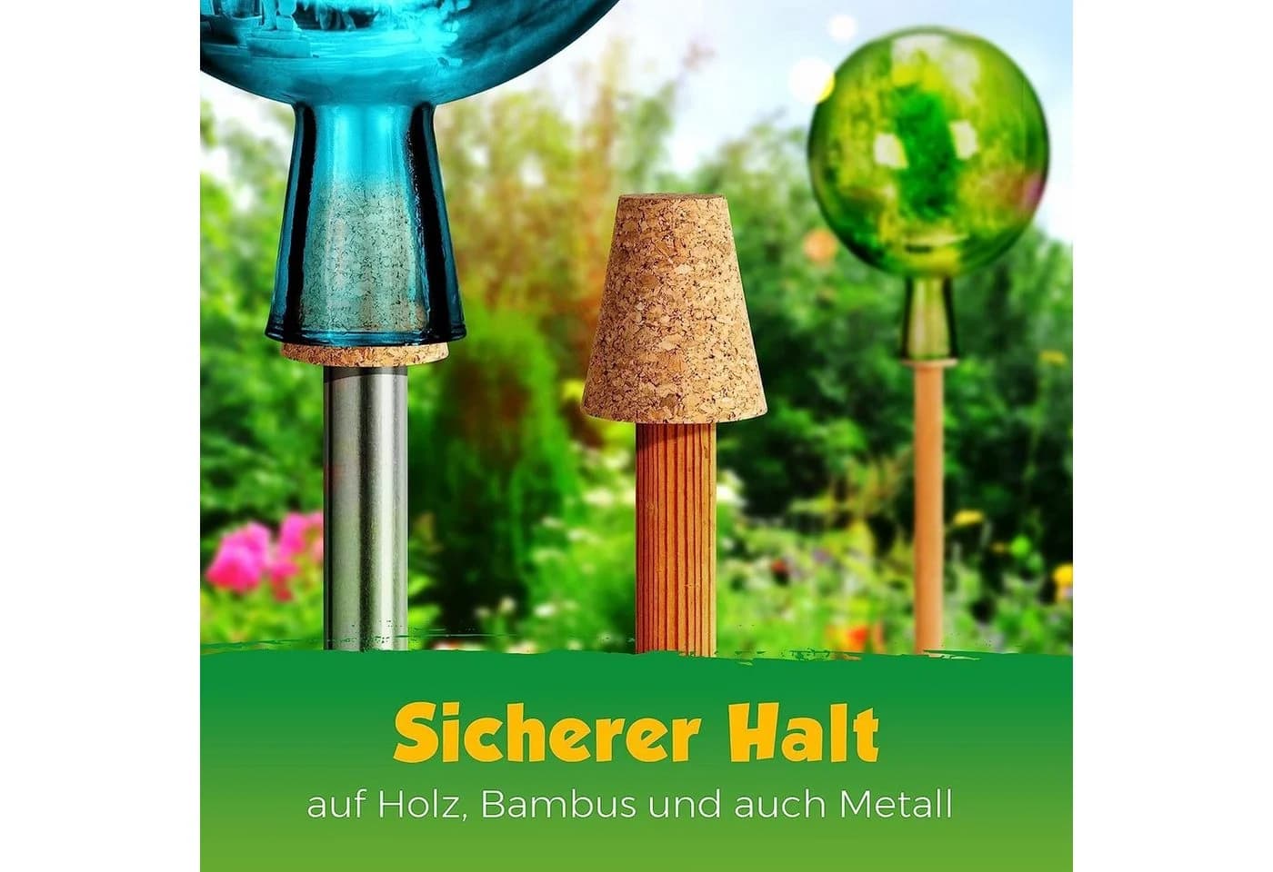 Kork-Deko.de Rosenbogen 5er-Pack Korken zum Aufstecken von Lauschaer-Rosenkugeln - Bild 5
