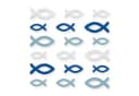 itenga Streudeko Fische 144er Pack Holz 3 Größen 3 Farben Bild 2