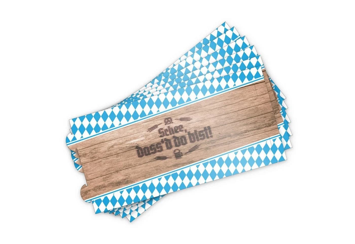 itenga 6x Windlicht klein Bayrisch Oktoberfest Design
