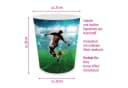 itenga Papierkorb Kinder Motiv Fußballer Kunststoff ca. 11 Liter Bild 1