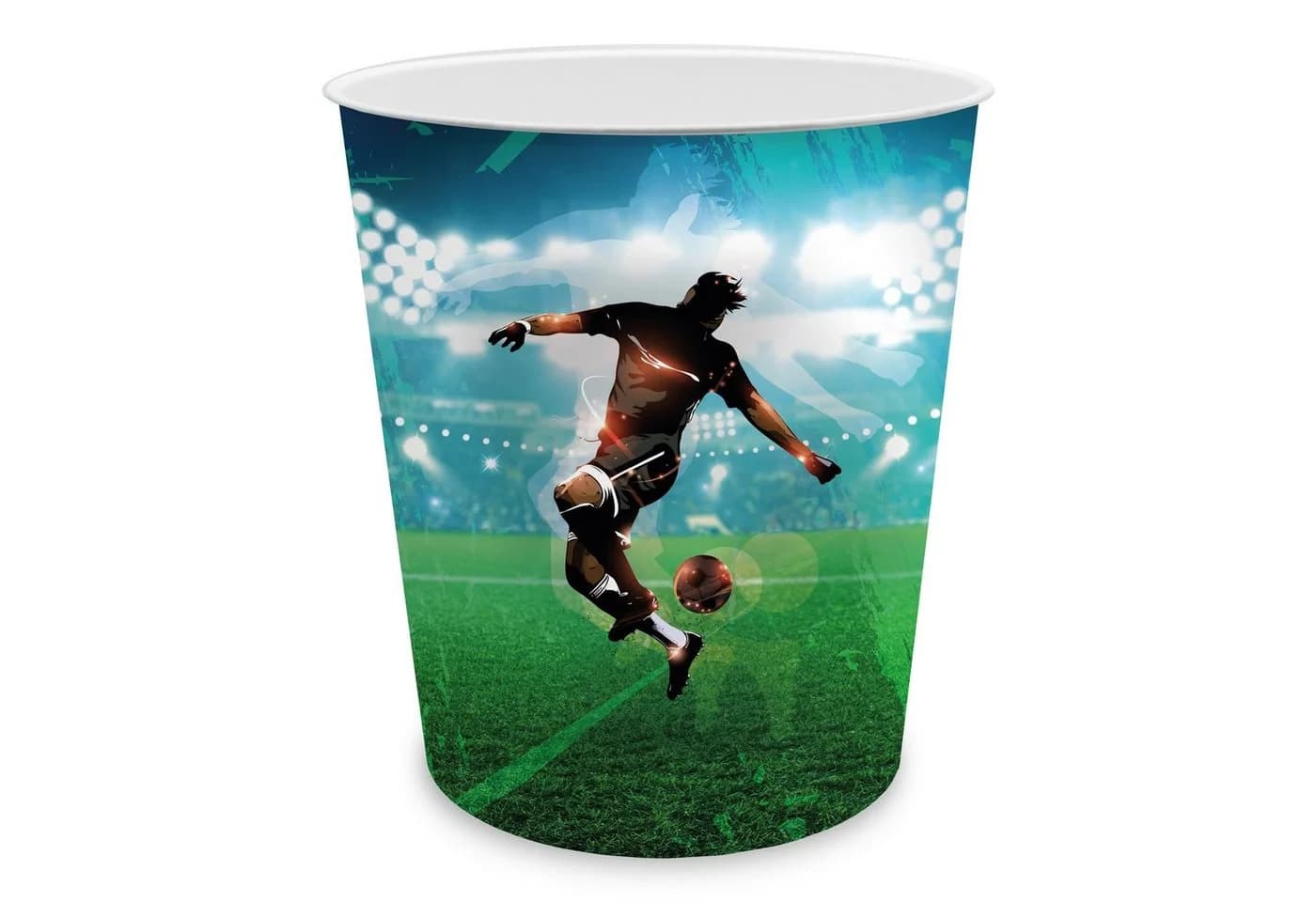 itenga Papierkorb Kinder Motiv Fußballer Kunststoff ca. 11 Liter - Bild 2