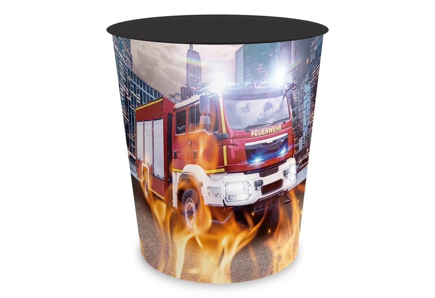 itenga Papierkorb für Kinder - Motiv Feuerwehr - ca. 11 Liter - Bild 2