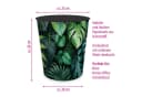 itenga Papierkorb Dschungelblätter Motiv Kunststoff 11 Liter Bild 1