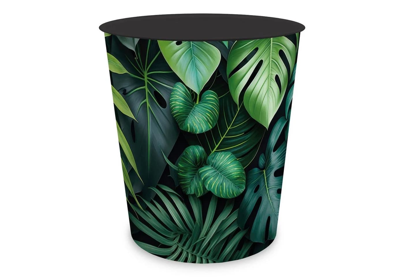 itenga Papierkorb Dschungelblätter Motiv Kunststoff 11 Liter - Bild 2