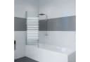 IMPTS Duschwand für Badewanne 100-120cm x 140cm Glas Alu Bild 1