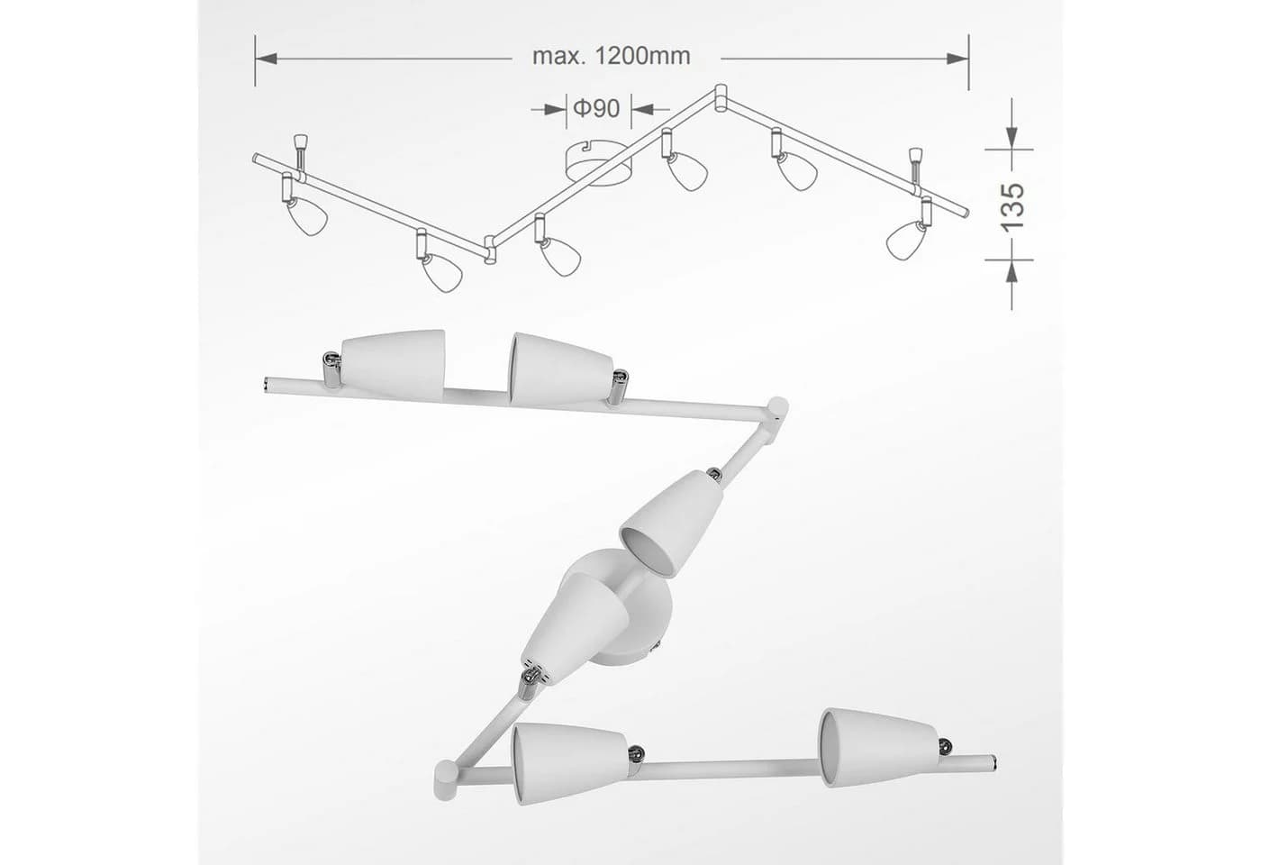 IMPTS LED Deckenspots Schwenkbar Warmweiß GU10 - Bild 3