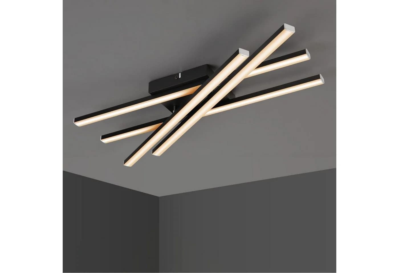 IMPTS LED Deckenleuchte Schwarz 3000K Warmweiß Modern - Bild 5
