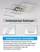 IMPTS LED Deckenleuchte Dimmbar Matt-Nickel Fernbedienung Bild 5