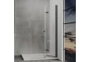 IMPTS Duschwand Walk in Faltbar Schwarz ESG Glas Bild 1