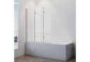 IMPTS Duschwand für Badewanne 3-teilig, Sicherheitsglas, Faltwand Bild 1