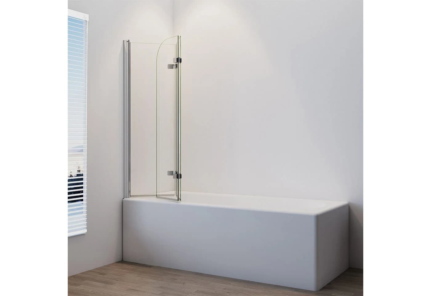 IMPTS Duschwand für Badewanne 3-teilig, Sicherheitsglas, Faltwand - Bild 3