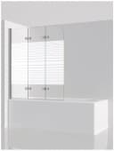 IMPTS Badewannenfaltwand 3-teilig Schwarz/Chrome mit Sicherheitsglas Bild 2