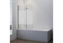 IMPTS Badewannenfaltwand 3-teilig Schwarz/Chrome mit Sicherheitsglas Bild 4