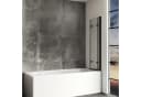 IMPTS Badewannenfaltwand Duschwand 3-teilig Glas Aluminium Schwarz Bild 4