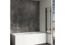 IMPTS Badewannenfaltwand Duschwand 3-teilig Glas Aluminium Schwarz Bild 5