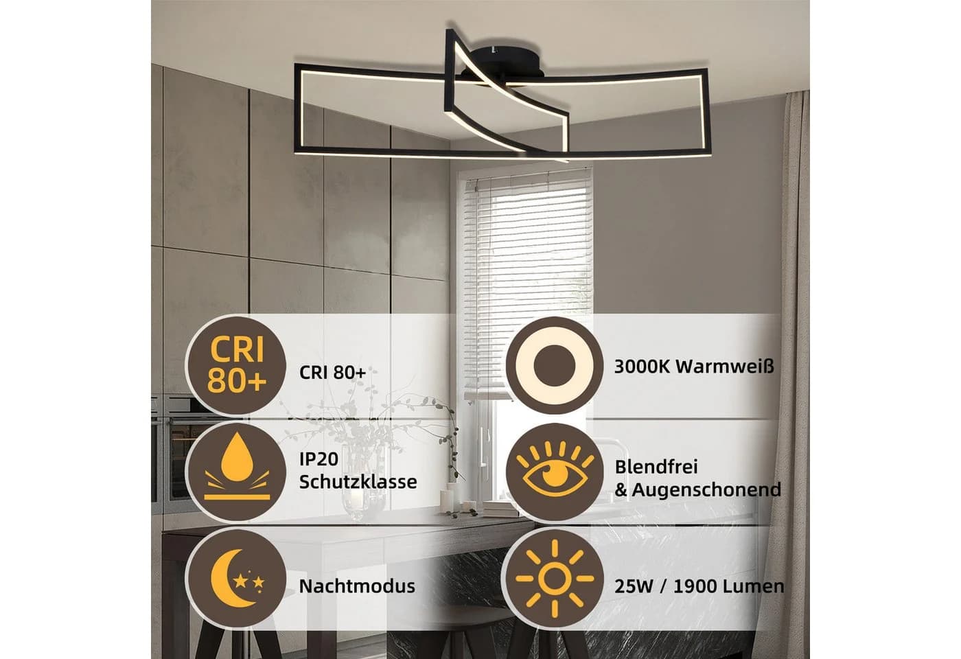 IMPTS Deckenleuchte LED Warmweiß Metall - Bild 5