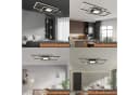 Schwarze LED-Deckenlampe in rechteckiger Form Bild 1