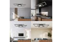 Schwarze LED-Deckenlampe in rechteckiger Form Bild 3