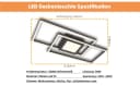 Schwarze LED-Deckenlampe in rechteckiger Form Bild 4