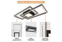 Schwarze LED-Deckenlampe in rechteckiger Form Bild 5