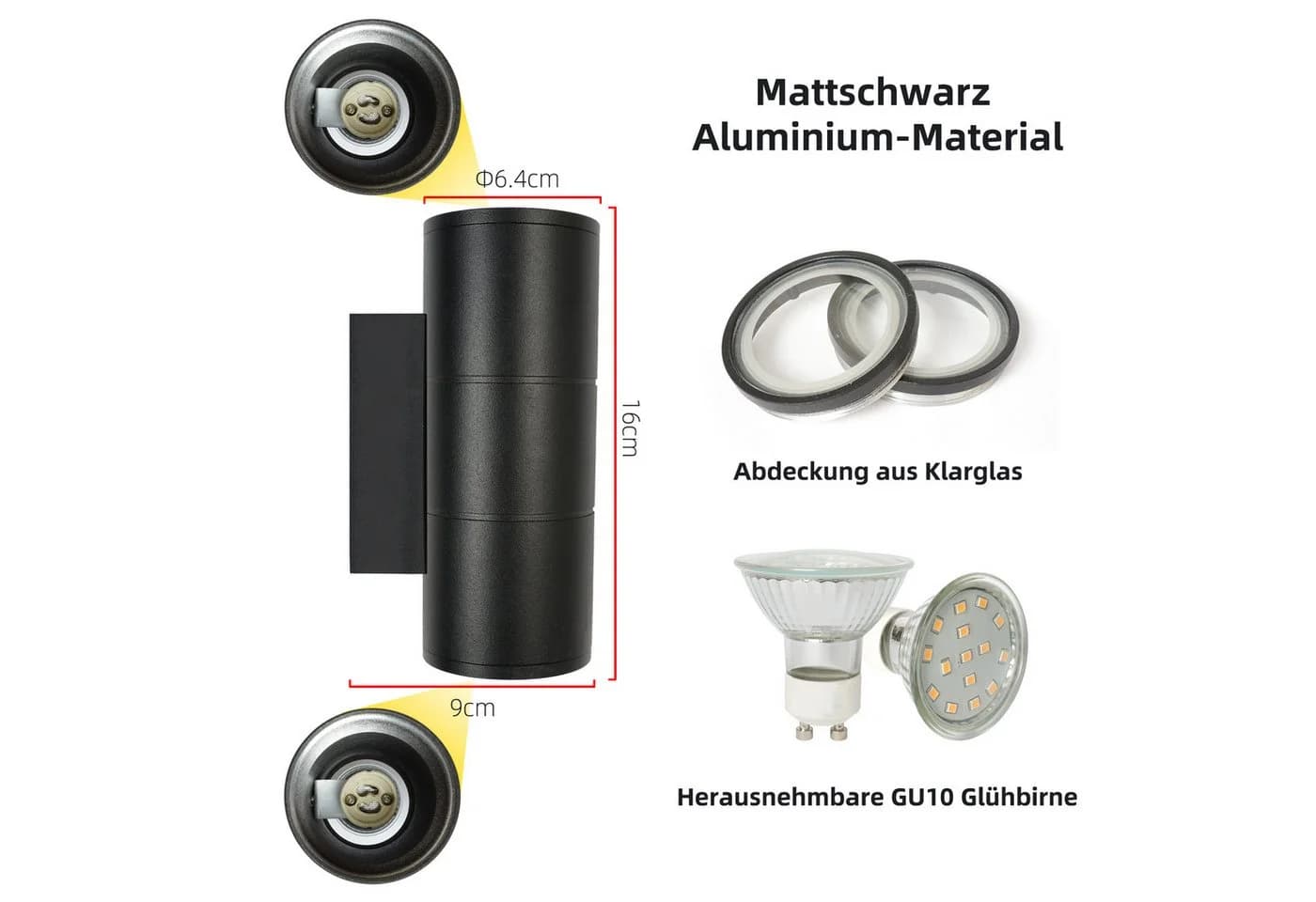 IMPTS LED Wandleuchte Schwarz - Bild 3
