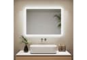 IMPTS Badspiegel mit LED Beleuchtung Dimmbar HD Hartglas Bild 2