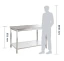 GastroHero Edelstahl Arbeitstisch mit Grundboden Bild 3
