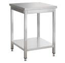 GastroHero Arbeitstisch Edelstahl 80x60 cm mit Grundboden Bild 2
