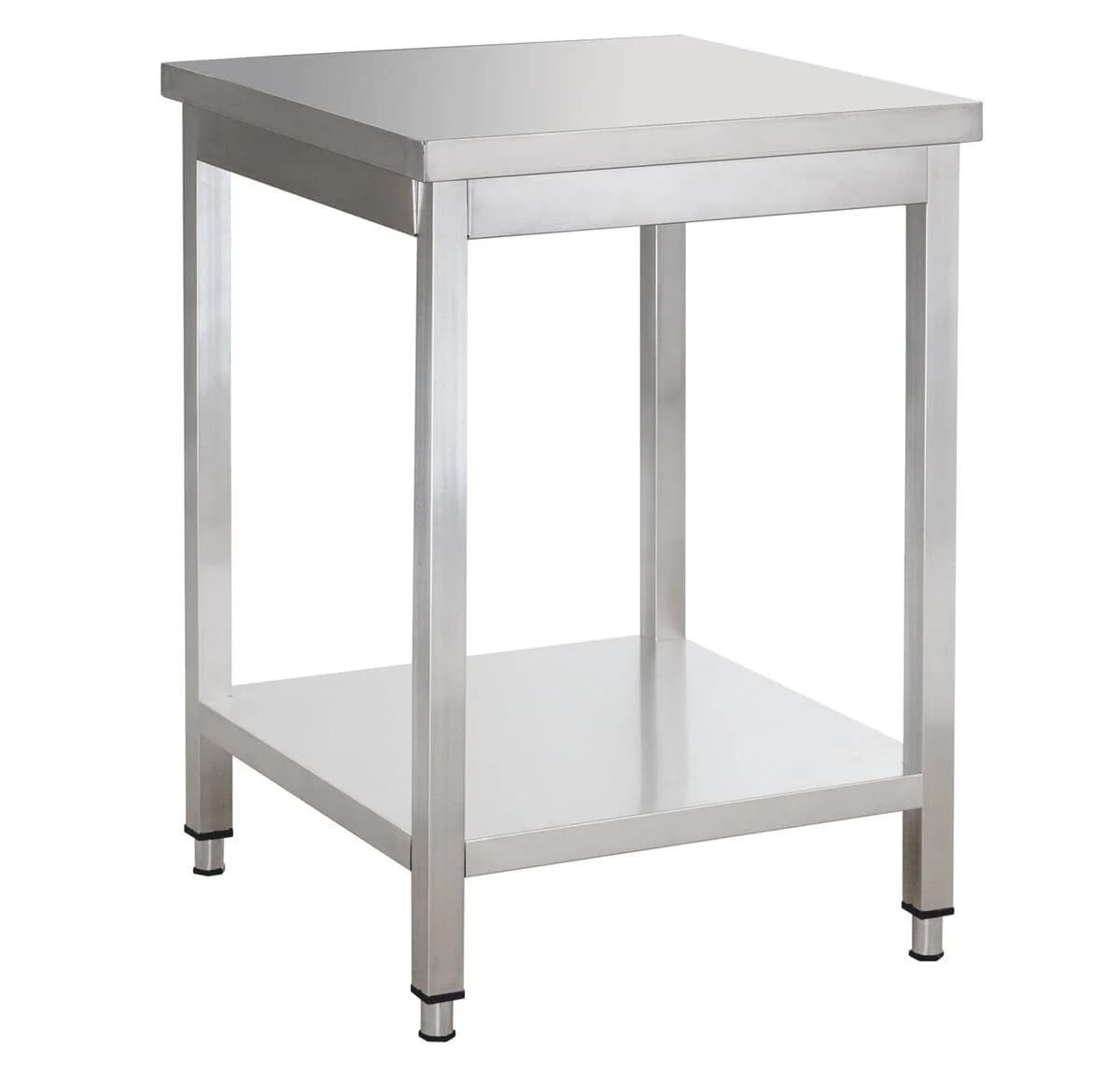 GastroHero Arbeitstisch Edelstahl 80x60 cm mit Grundboden - Bild 2
