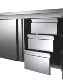 GastroHero Edelstahl Arbeitsschrank 200x70 cm mit 3 Schubladen Bild 1