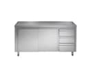 GastroHero Edelstahl Arbeitsschrank 200x70 cm mit 3 Schubladen Bild 3