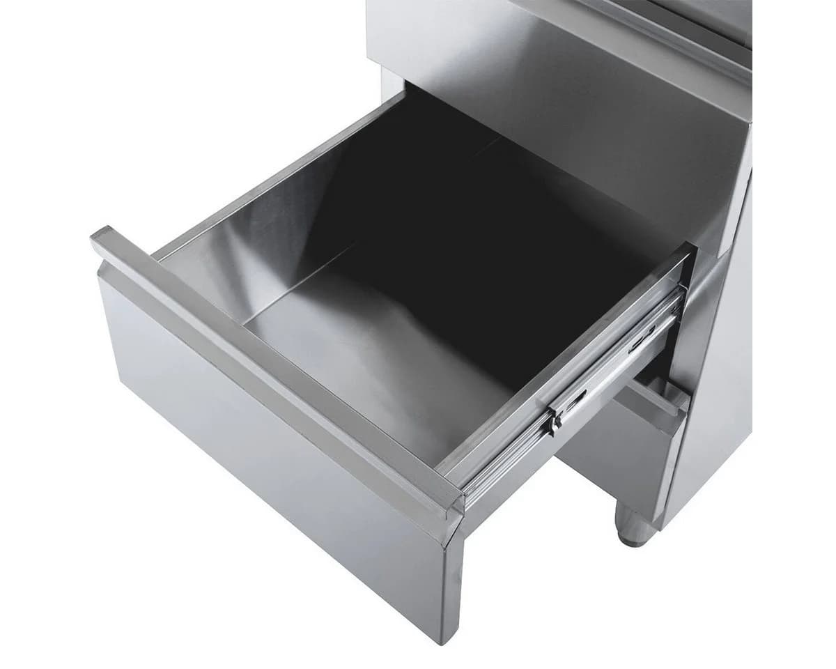 GastroHero Hochschrank Edelstahl-Schubladenschrank 3er 40x70x85 cm - Bild 4
