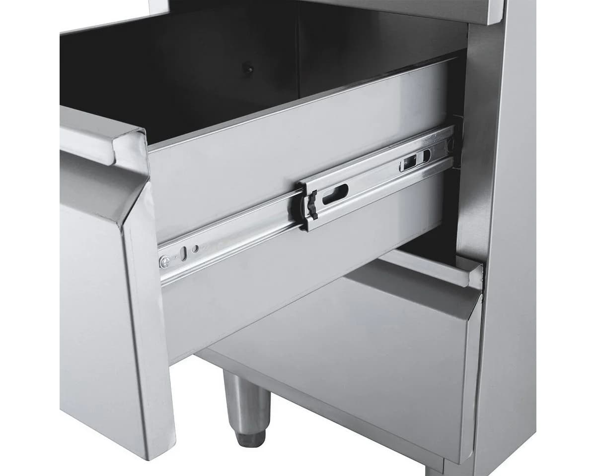 GastroHero Hochschrank Edelstahl-Schubladenschrank 3er 40x70x85 cm - Bild 5