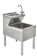 GastroHero Handwaschbecken mit Ausgussbecken und Mischbatterie - Edelstahl Bild 2