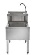 GastroHero Handwaschbecken mit Ausgussbecken und Mischbatterie - Edelstahl Bild 4